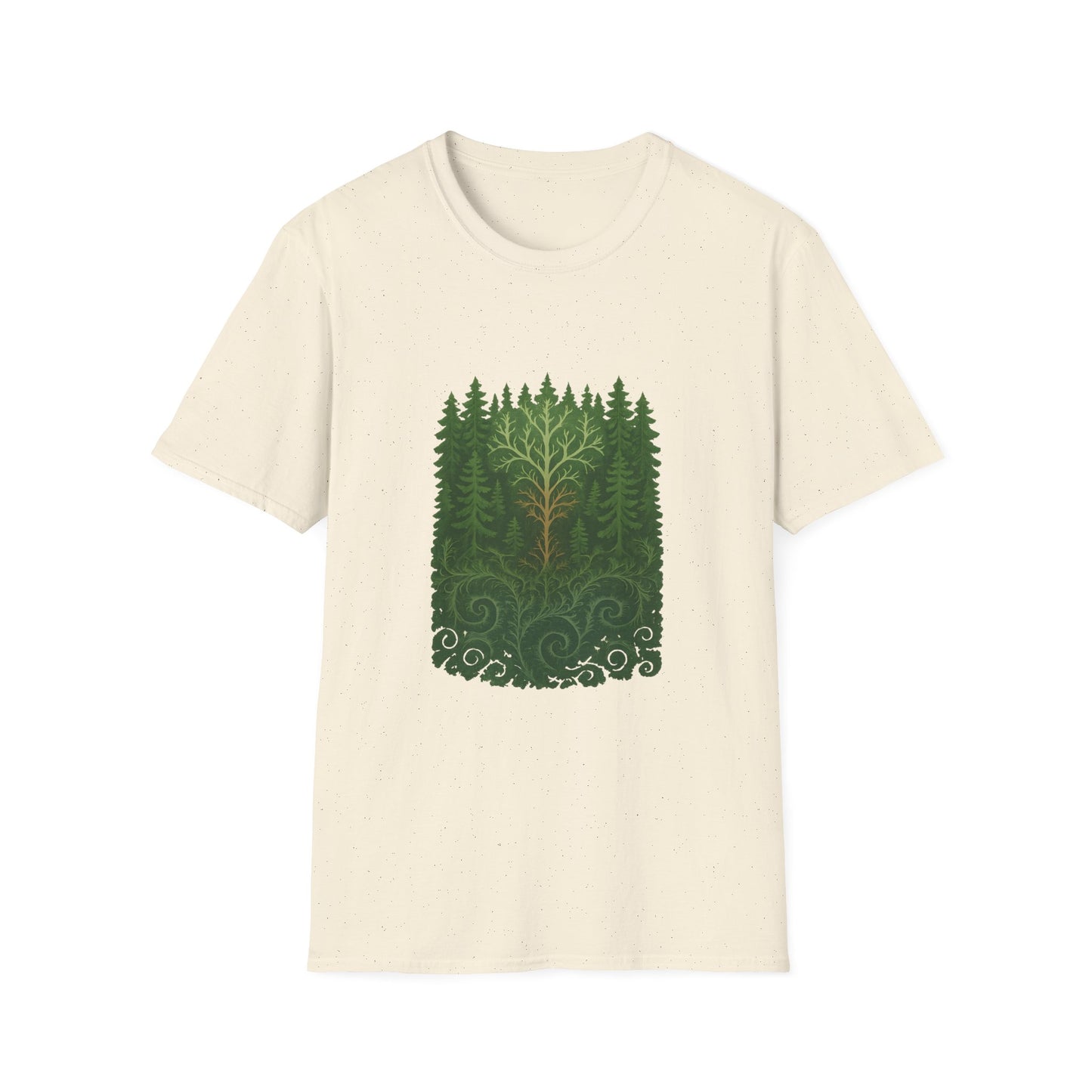 Fractal Forest T-Shirt – Nature Graphic Tee, Outdoor Shirt
