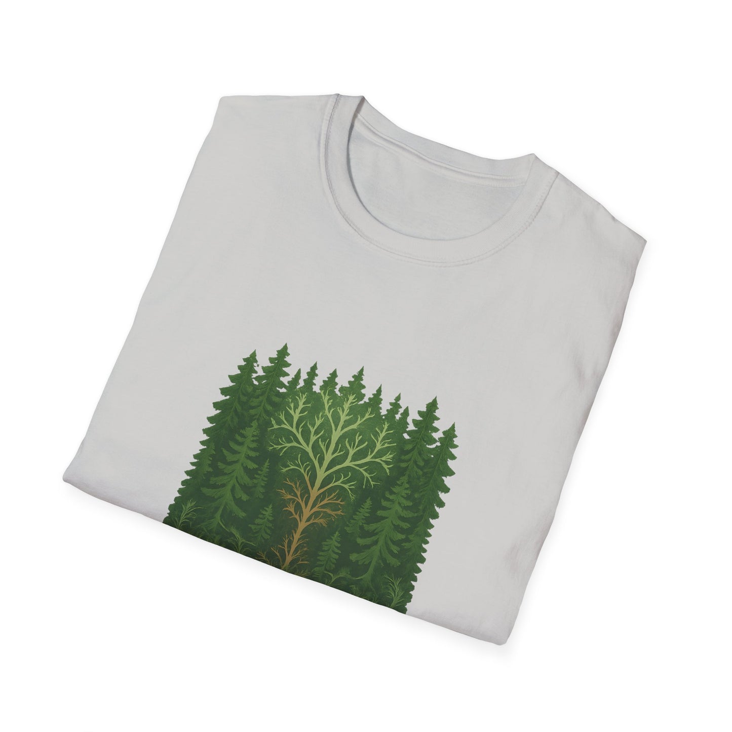 Fractal Forest T-Shirt – Nature Graphic Tee, Outdoor Shirt
