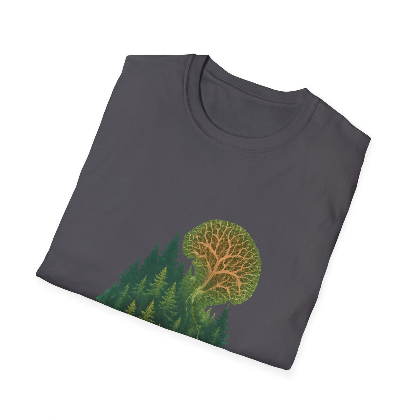 Fractal Forest T-Shirt – Nature Graphic Tee, Outdoor Shirt