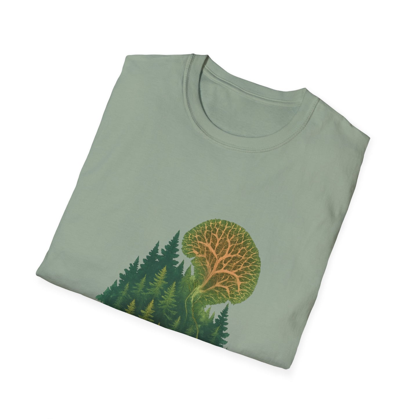 Fractal Forest T-Shirt – Nature Graphic Tee, Outdoor Shirt