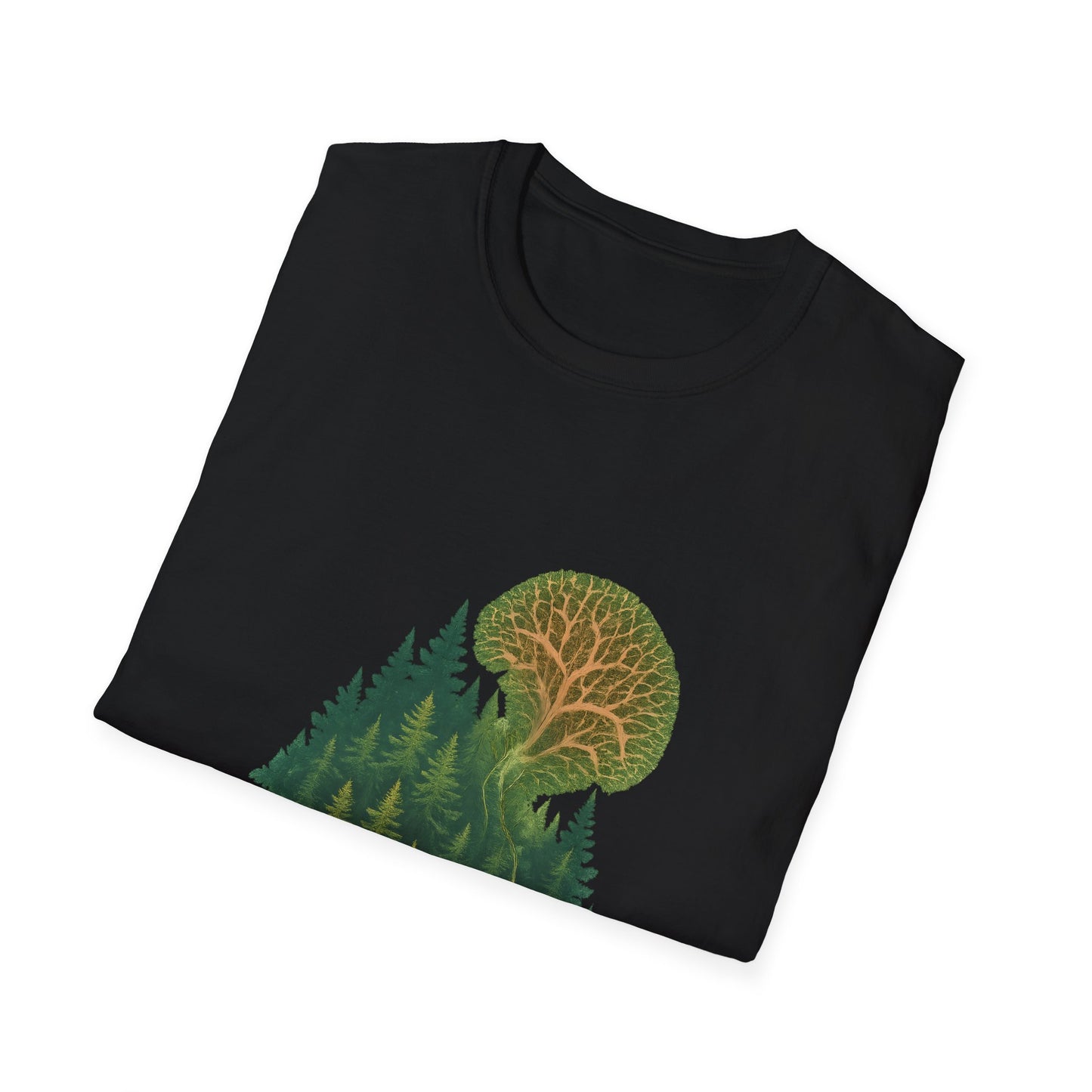 Fractal Forest T-Shirt – Nature Graphic Tee, Outdoor Shirt