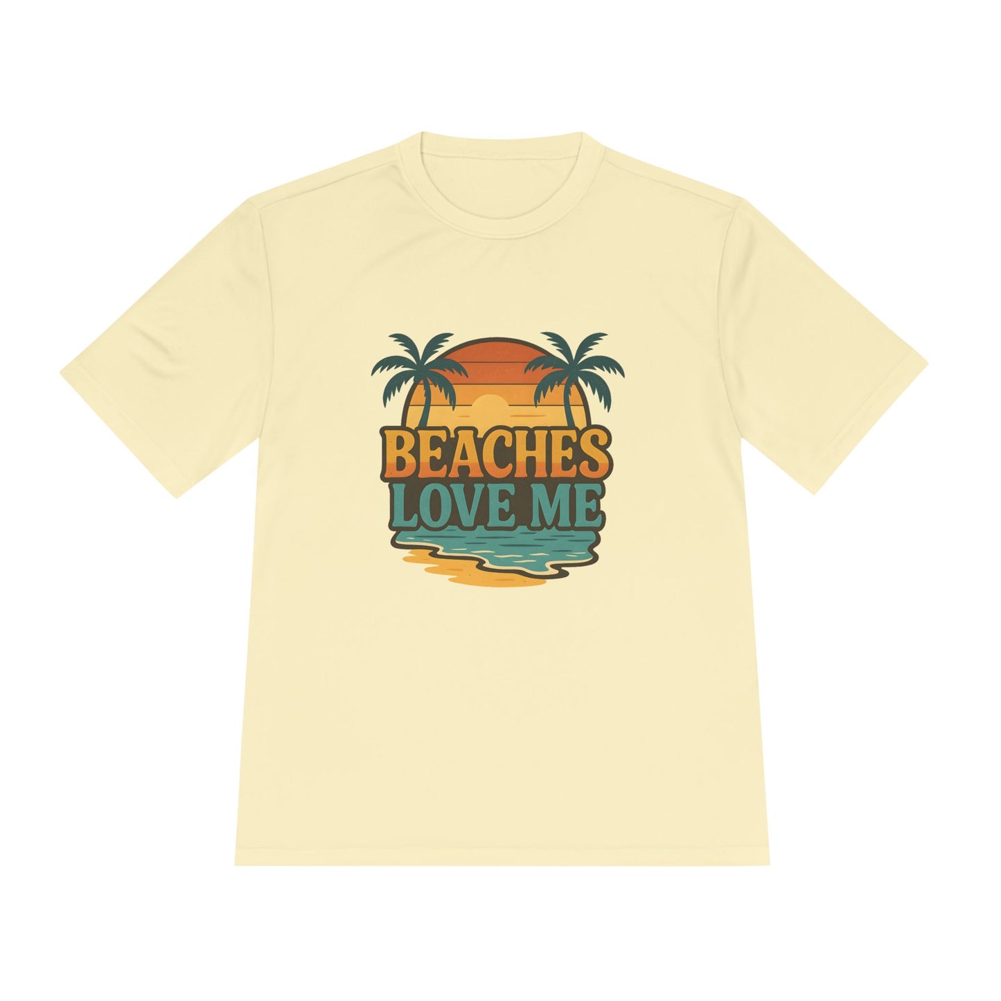 Beach Vibes Unisex Moisture Wicking Tee, Summer T-Shirt, Vacation Wear, Funny Beach Shirt, Gift for Beach Lovers, Outdoor Activities