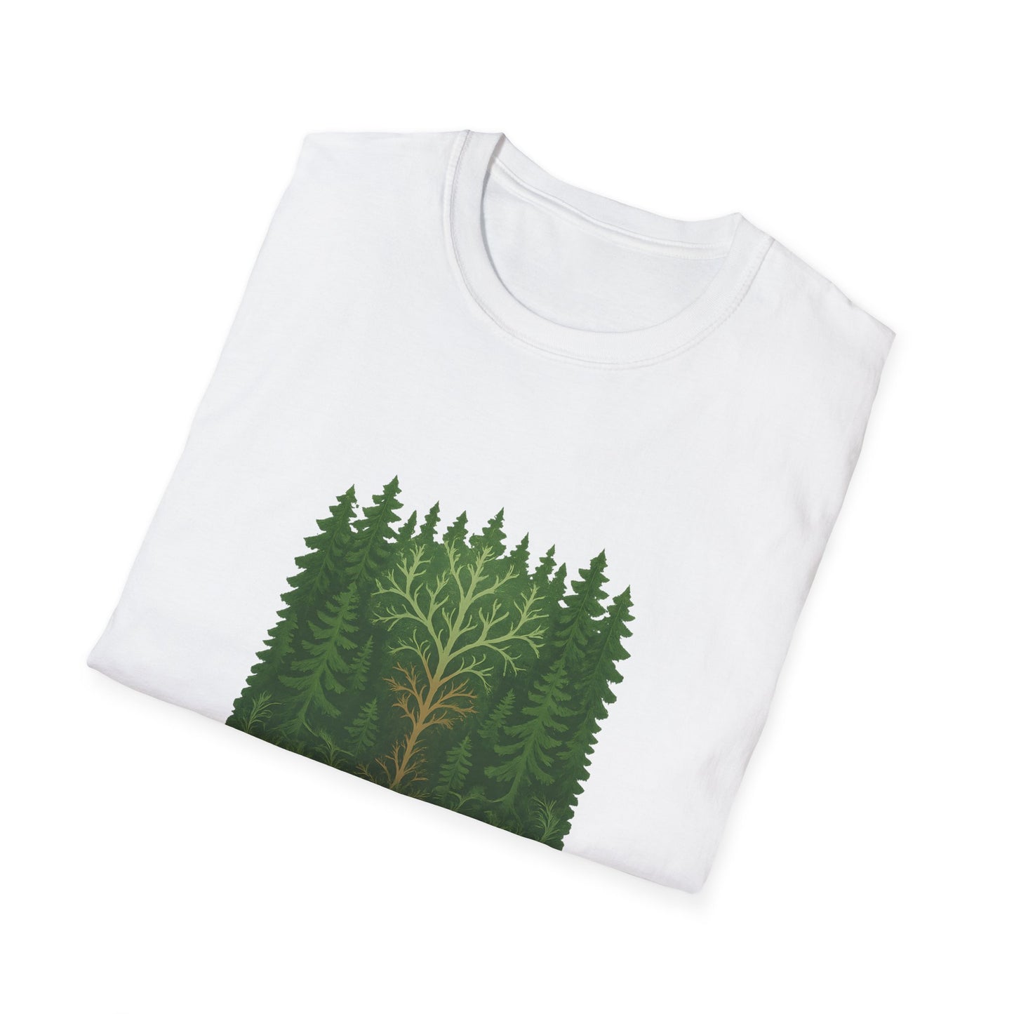 Fractal Forest T-Shirt – Nature Graphic Tee, Outdoor Shirt