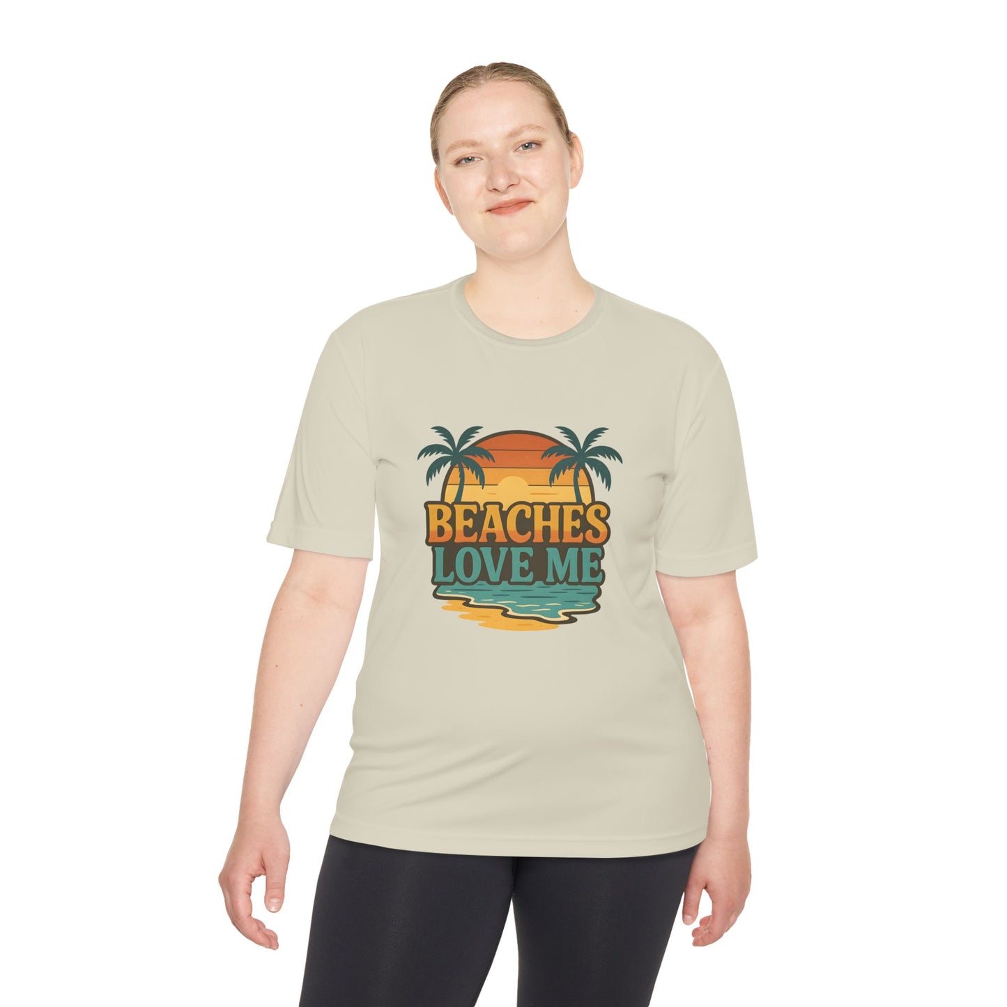 Beach Vibes Unisex Moisture Wicking Tee, Summer T-Shirt, Vacation Wear, Funny Beach Shirt, Gift for Beach Lovers, Outdoor Activities