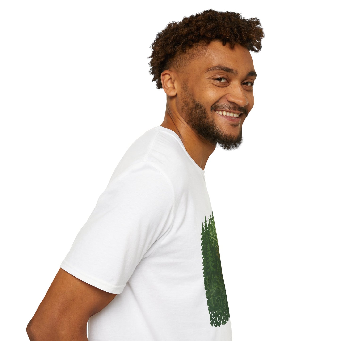 Fractal Forest T-Shirt – Nature Graphic Tee, Outdoor Shirt