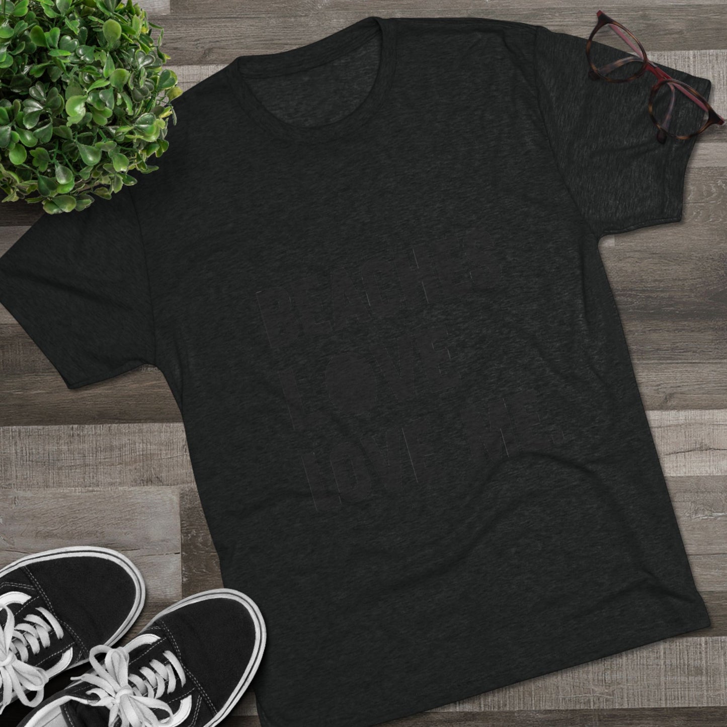 Beaches Love Me Unisex Tri-Blend Tee | Casual Beach Shirt, Summer Vibes T-Shirt, Gift for Ocean Lovers, Vacation Wear, Beach Party Attire