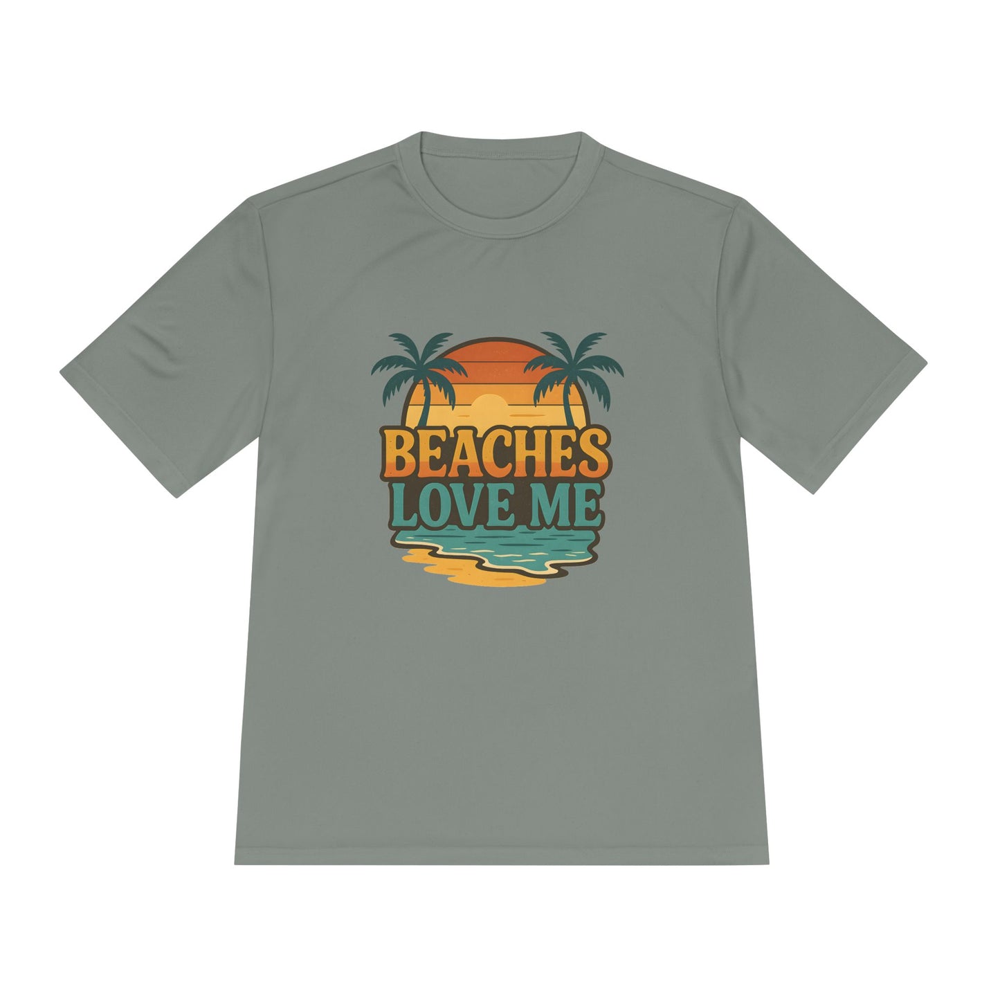 Beach Vibes Unisex Moisture Wicking Tee, Summer T-Shirt, Vacation Wear, Funny Beach Shirt, Gift for Beach Lovers, Outdoor Activities