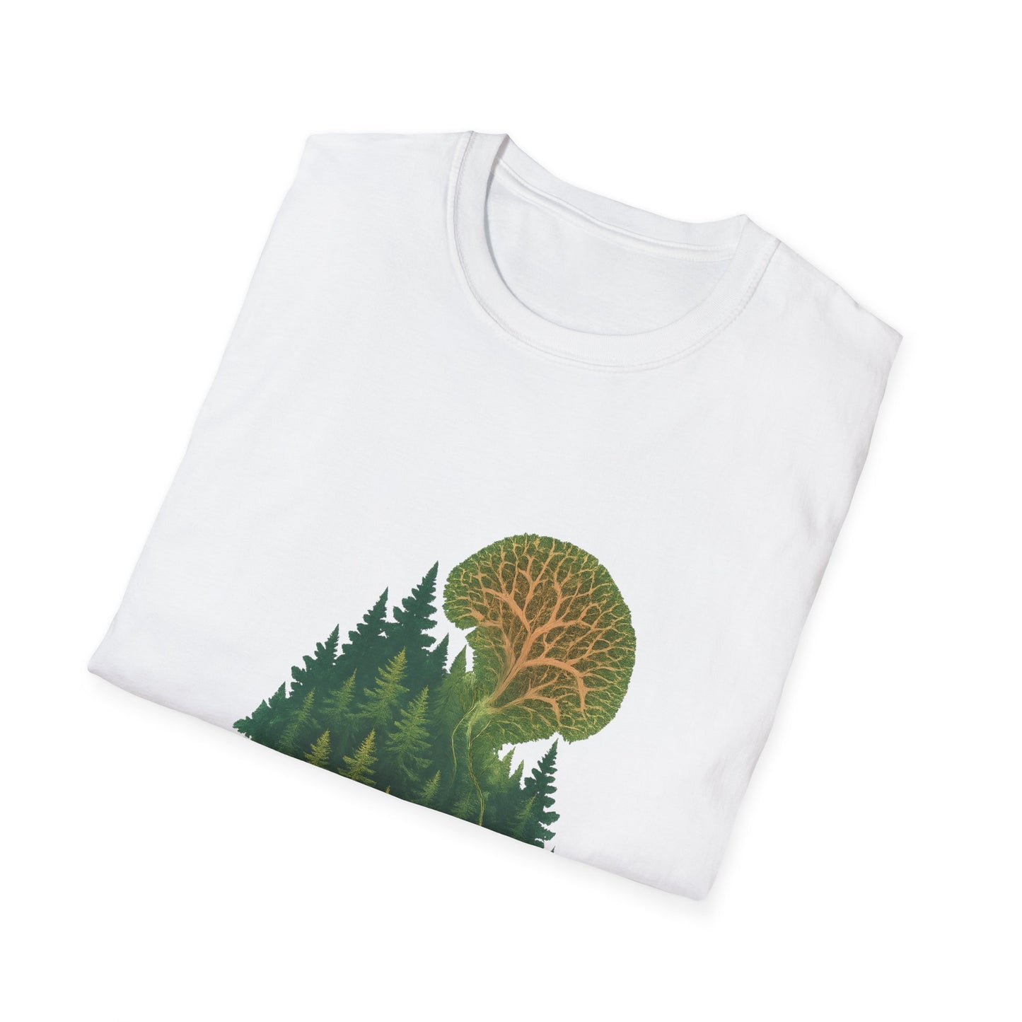 Fractal Forest T-Shirt – Nature Graphic Tee, Outdoor Shirt