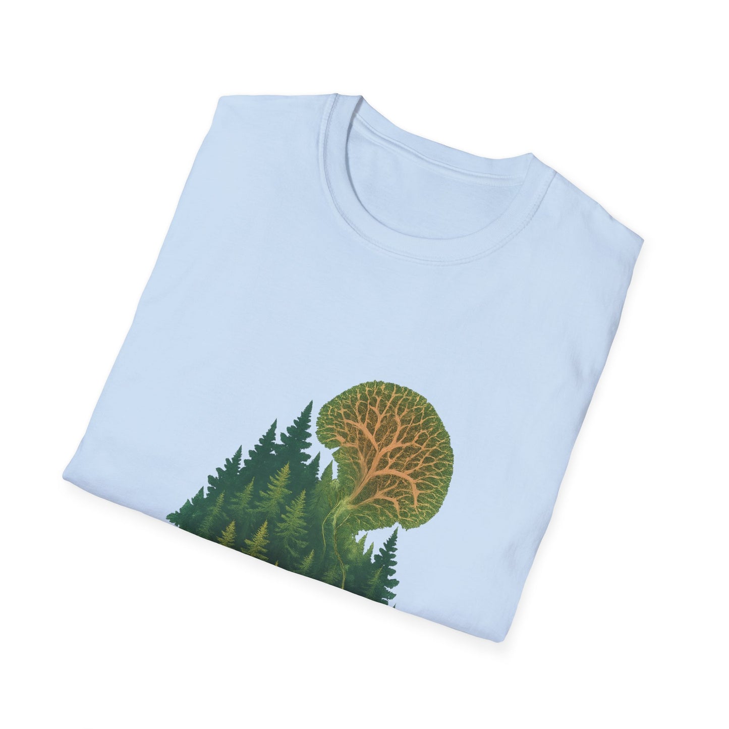Fractal Forest T-Shirt – Nature Graphic Tee, Outdoor Shirt