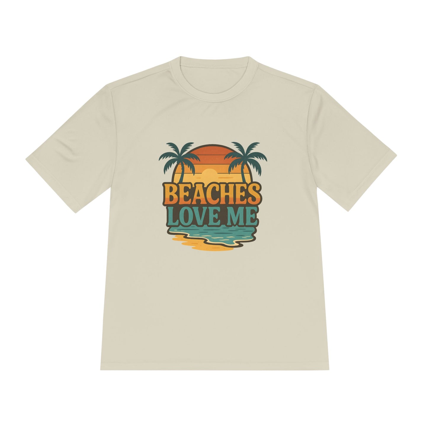 Beach Vibes Unisex Moisture Wicking Tee, Summer T-Shirt, Vacation Wear, Funny Beach Shirt, Gift for Beach Lovers, Outdoor Activities