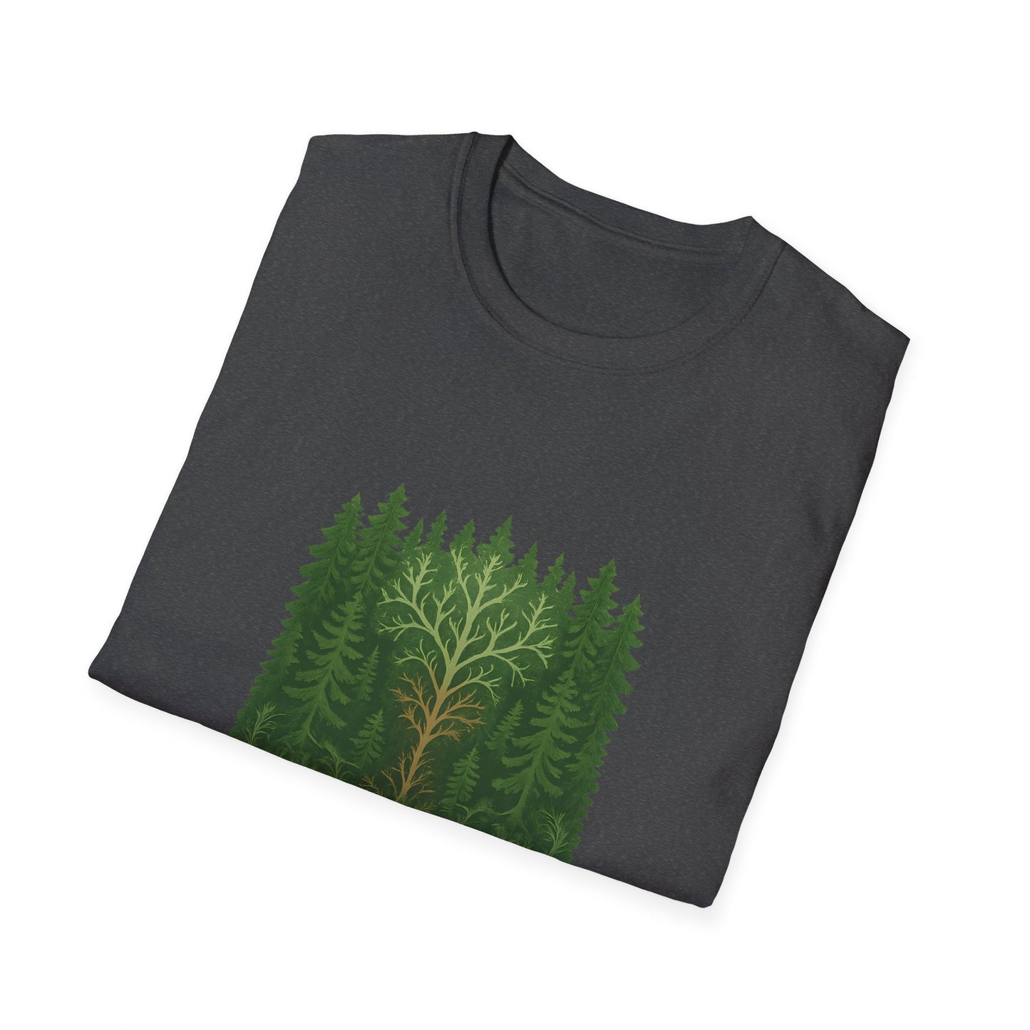 Fractal Forest T-Shirt – Nature Graphic Tee, Outdoor Shirt