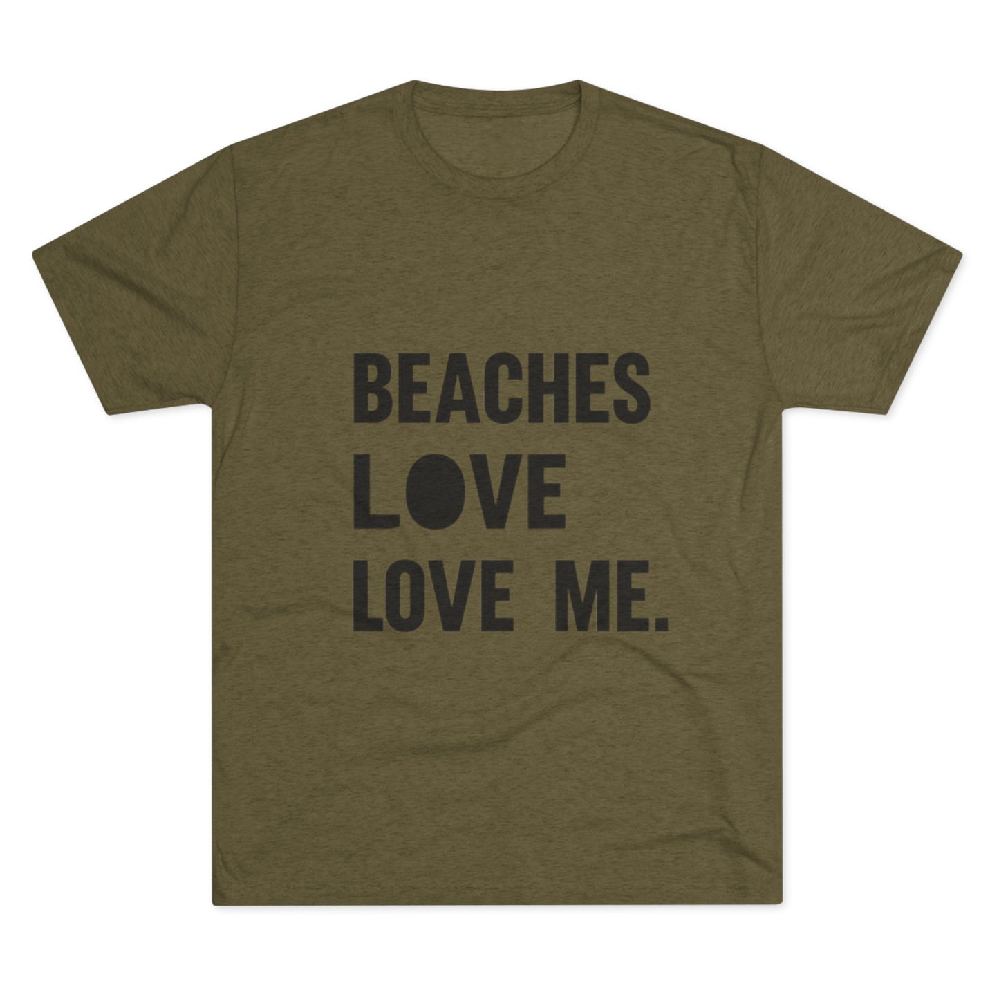 Beaches Love Me Unisex Tri-Blend Tee | Casual Beach Shirt, Summer Vibes T-Shirt, Gift for Ocean Lovers, Vacation Wear, Beach Party Attire