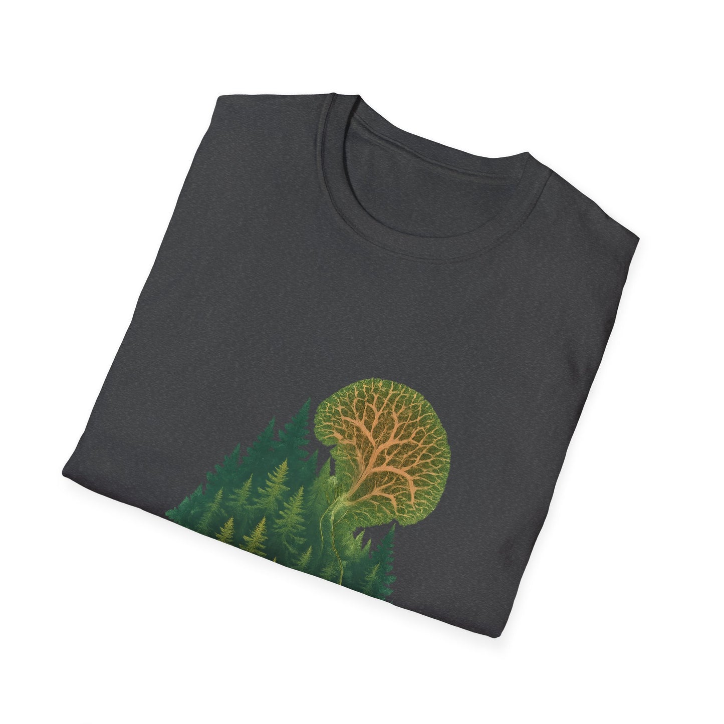 Fractal Forest T-Shirt – Nature Graphic Tee, Outdoor Shirt