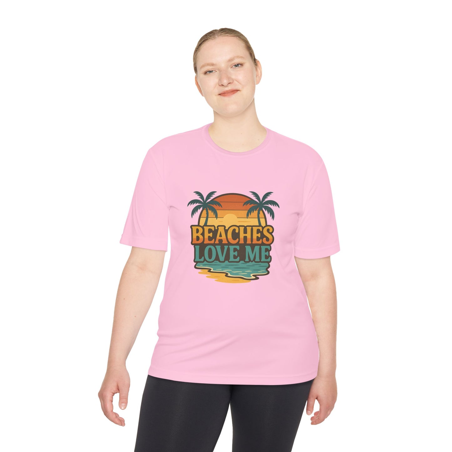 Beach Vibes Unisex Moisture Wicking Tee, Summer T-Shirt, Vacation Wear, Funny Beach Shirt, Gift for Beach Lovers, Outdoor Activities