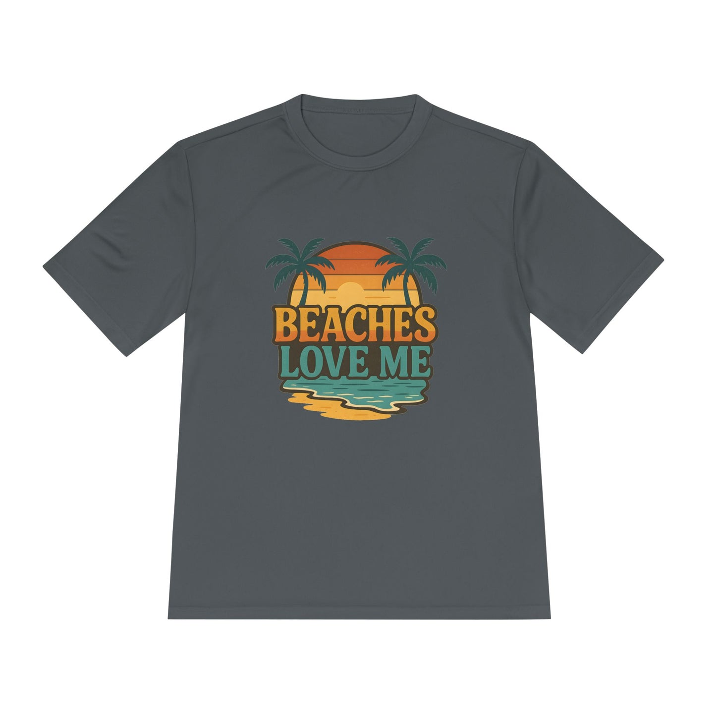 Beach Vibes Unisex Moisture Wicking Tee, Summer T-Shirt, Vacation Wear, Funny Beach Shirt, Gift for Beach Lovers, Outdoor Activities