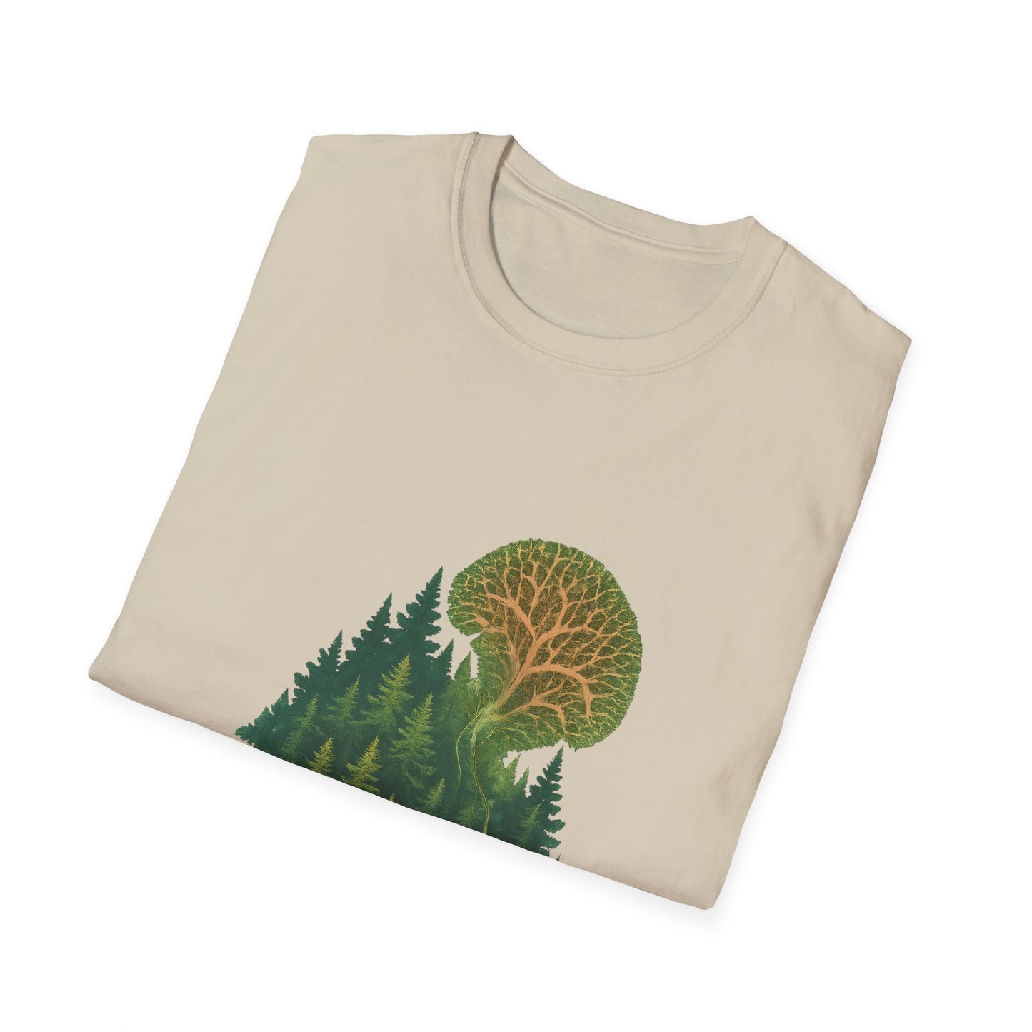 Fractal Forest T-Shirt – Nature Graphic Tee, Outdoor Shirt