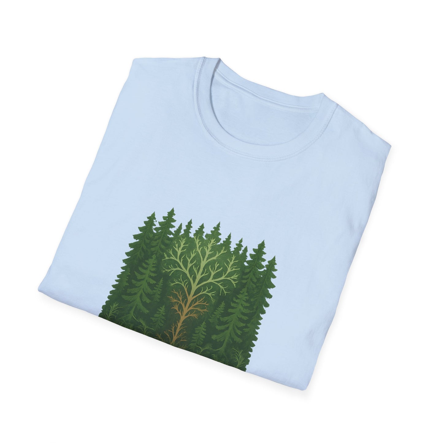 Fractal Forest T-Shirt – Nature Graphic Tee, Outdoor Shirt