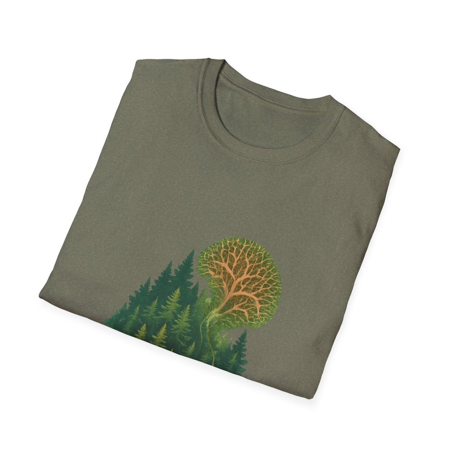 Fractal Forest T-Shirt – Nature Graphic Tee, Outdoor Shirt