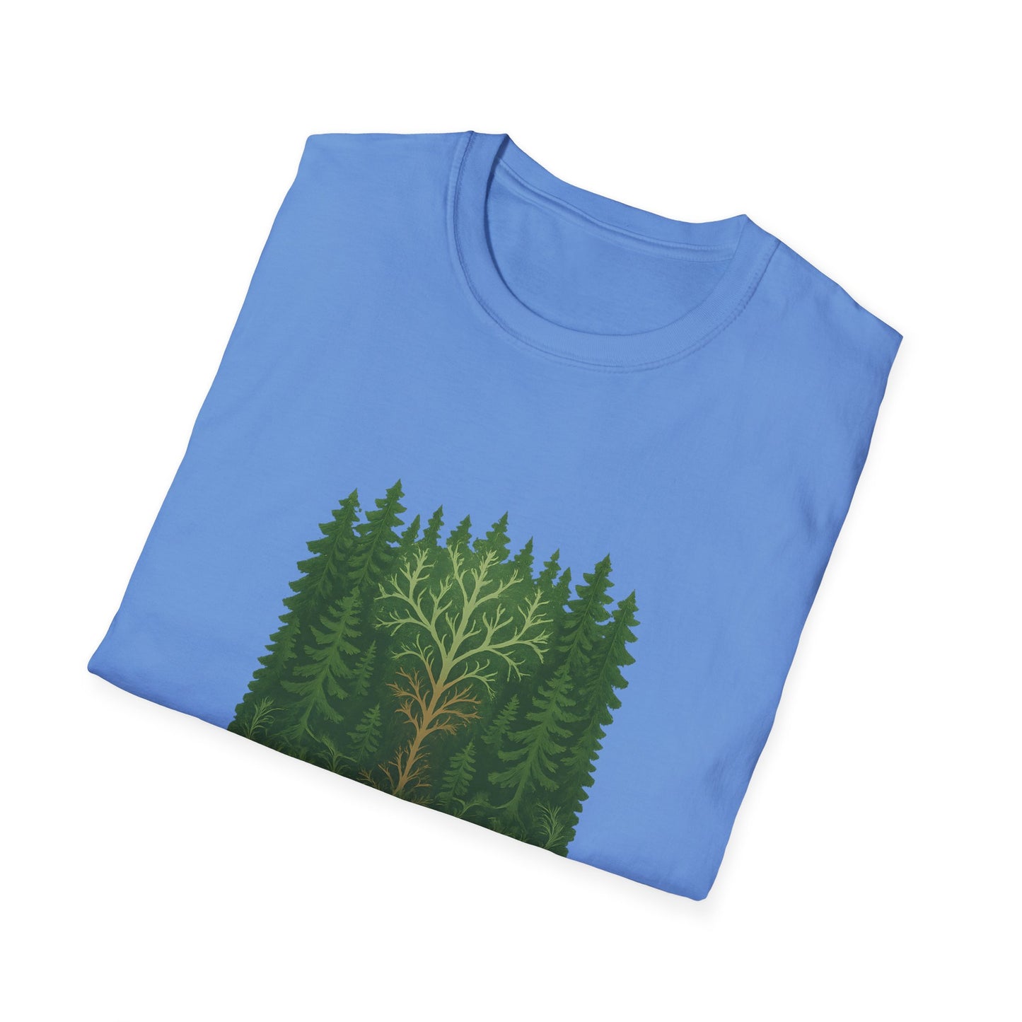 Fractal Forest T-Shirt – Nature Graphic Tee, Outdoor Shirt