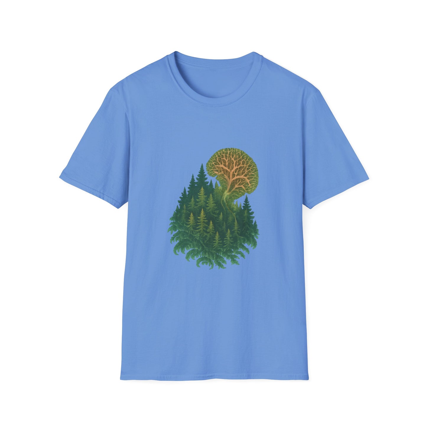 Fractal Forest T-Shirt – Nature Graphic Tee, Outdoor Shirt