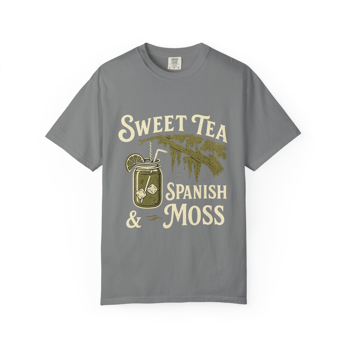 Sweet Tea & Spanish Moss T-Shirt, Vintage Style Tee, Southern Comfort Apparel, Gift for Tea Lovers, Relaxed Fit T-Shirt