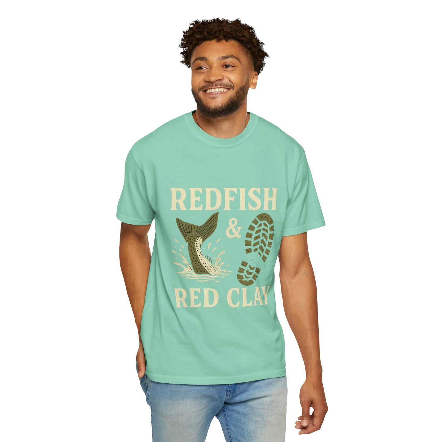 Southern Style Red Fish Garment-Dyed T-shirt