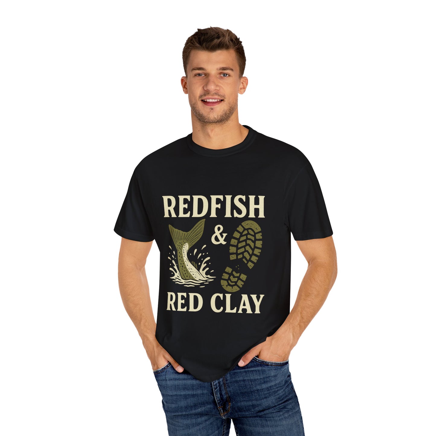 Southern Style Red Fish Garment-Dyed T-shirt