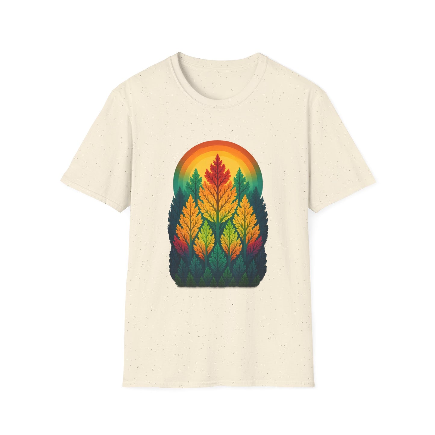 Fractal Forest T-Shirt – Nature Graphic Tee, Outdoor Shirt