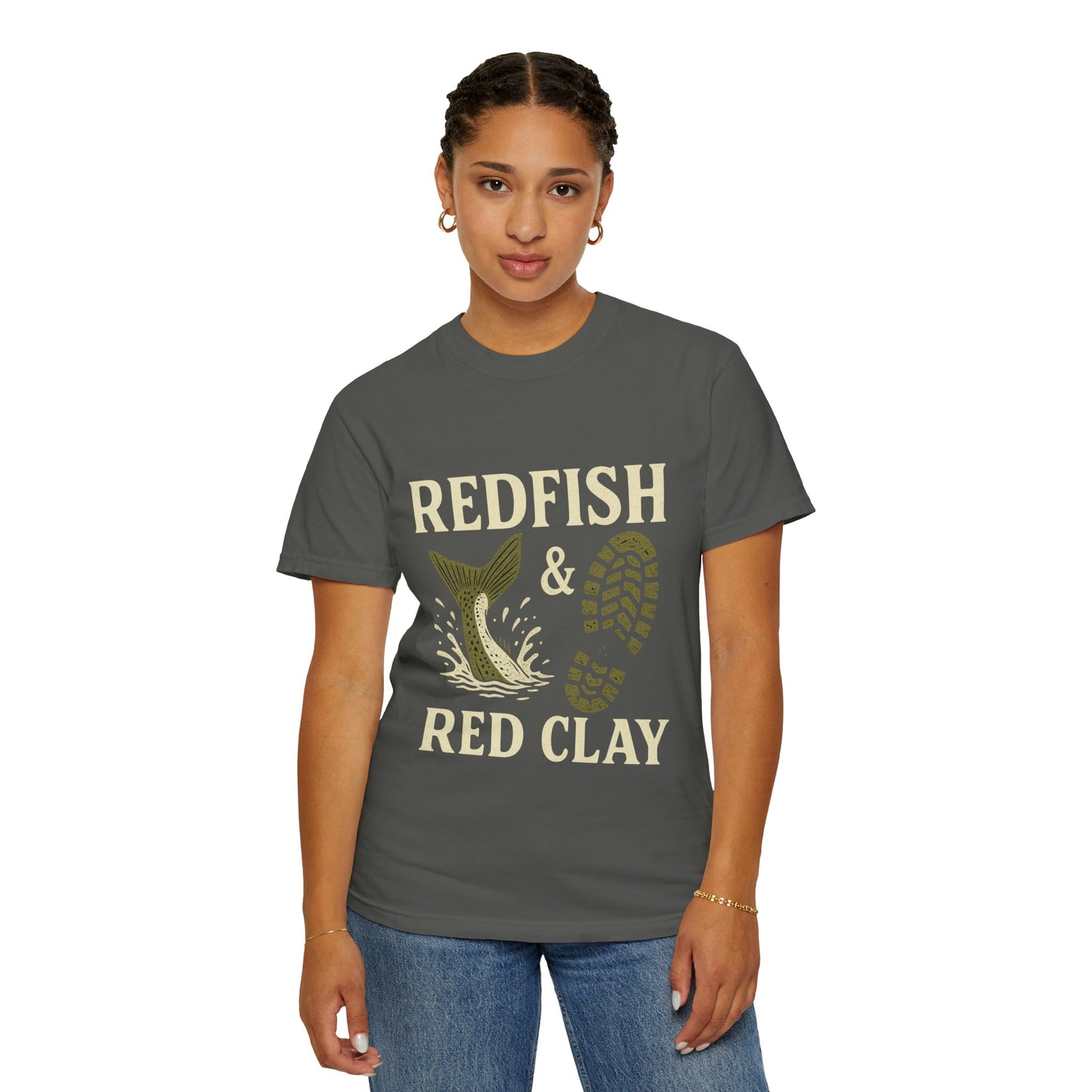 Southern Style Red Fish Garment-Dyed T-shirt