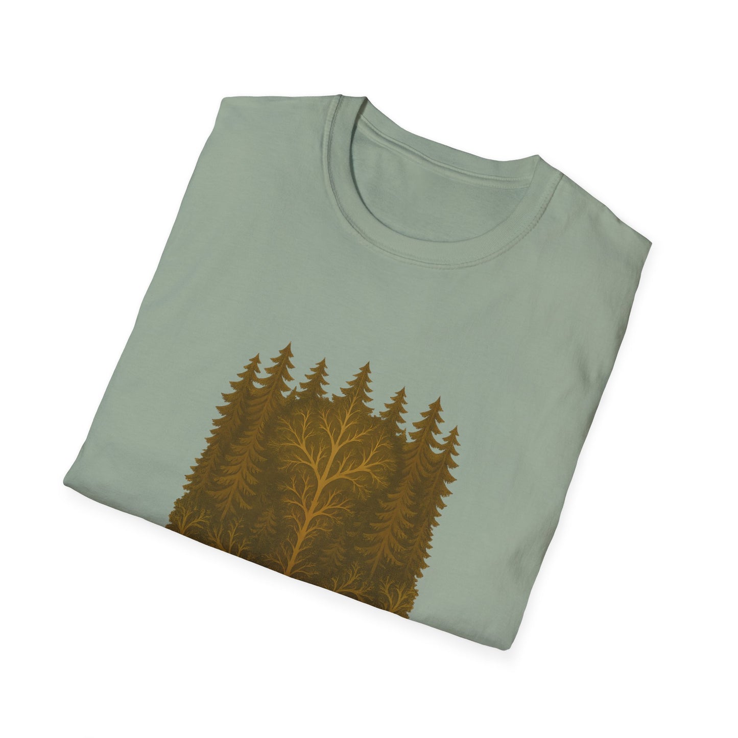Fractal Forest T-Shirt – Nature Graphic Tee, Outdoor Shirt