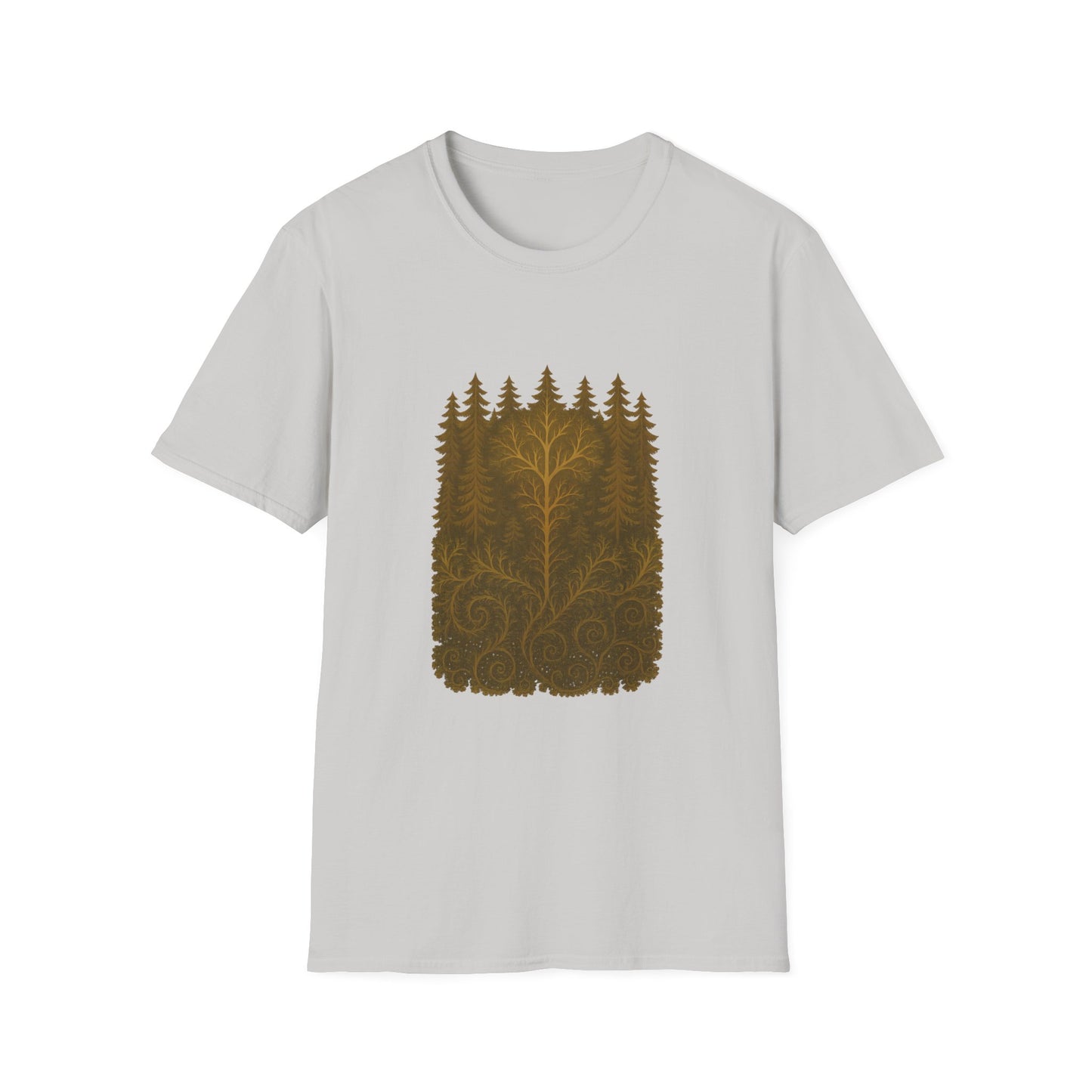 Fractal Forest T-Shirt – Nature Graphic Tee, Outdoor Shirt