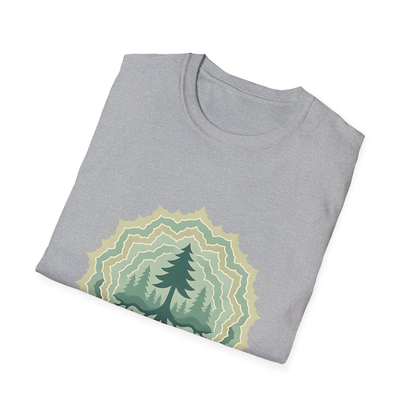 Fractal Forest T-Shirt – Nature Graphic Tee, Outdoor Shirt