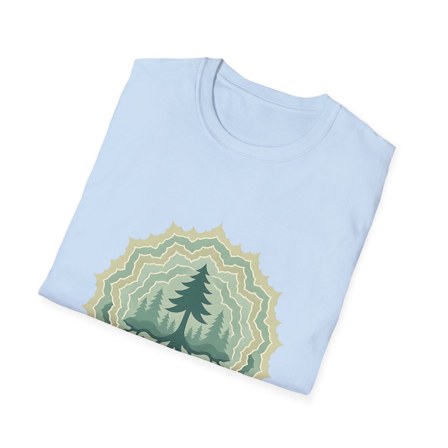 Fractal Forest T-Shirt – Nature Graphic Tee, Outdoor Shirt