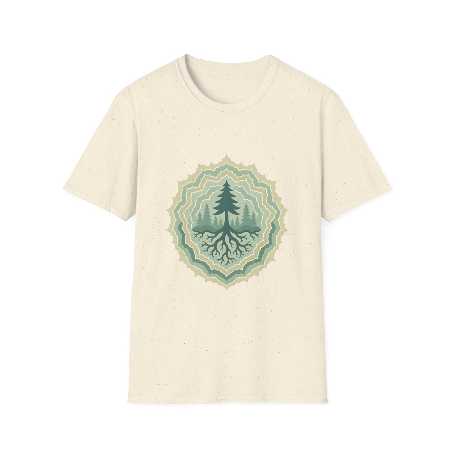 Fractal Forest T-Shirt – Nature Graphic Tee, Outdoor Shirt