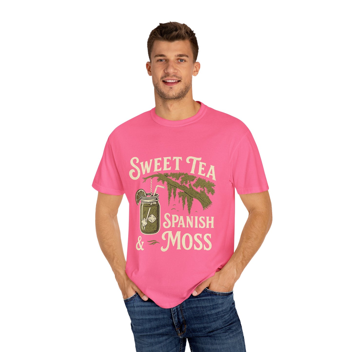 Sweet Tea & Spanish Moss T-Shirt, Vintage Style Tee, Southern Comfort Apparel, Gift for Tea Lovers, Relaxed Fit T-Shirt