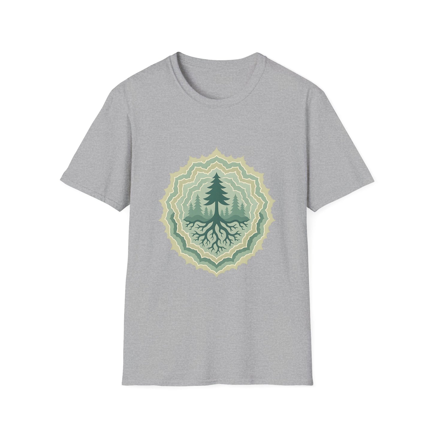 Fractal Forest T-Shirt – Nature Graphic Tee, Outdoor Shirt