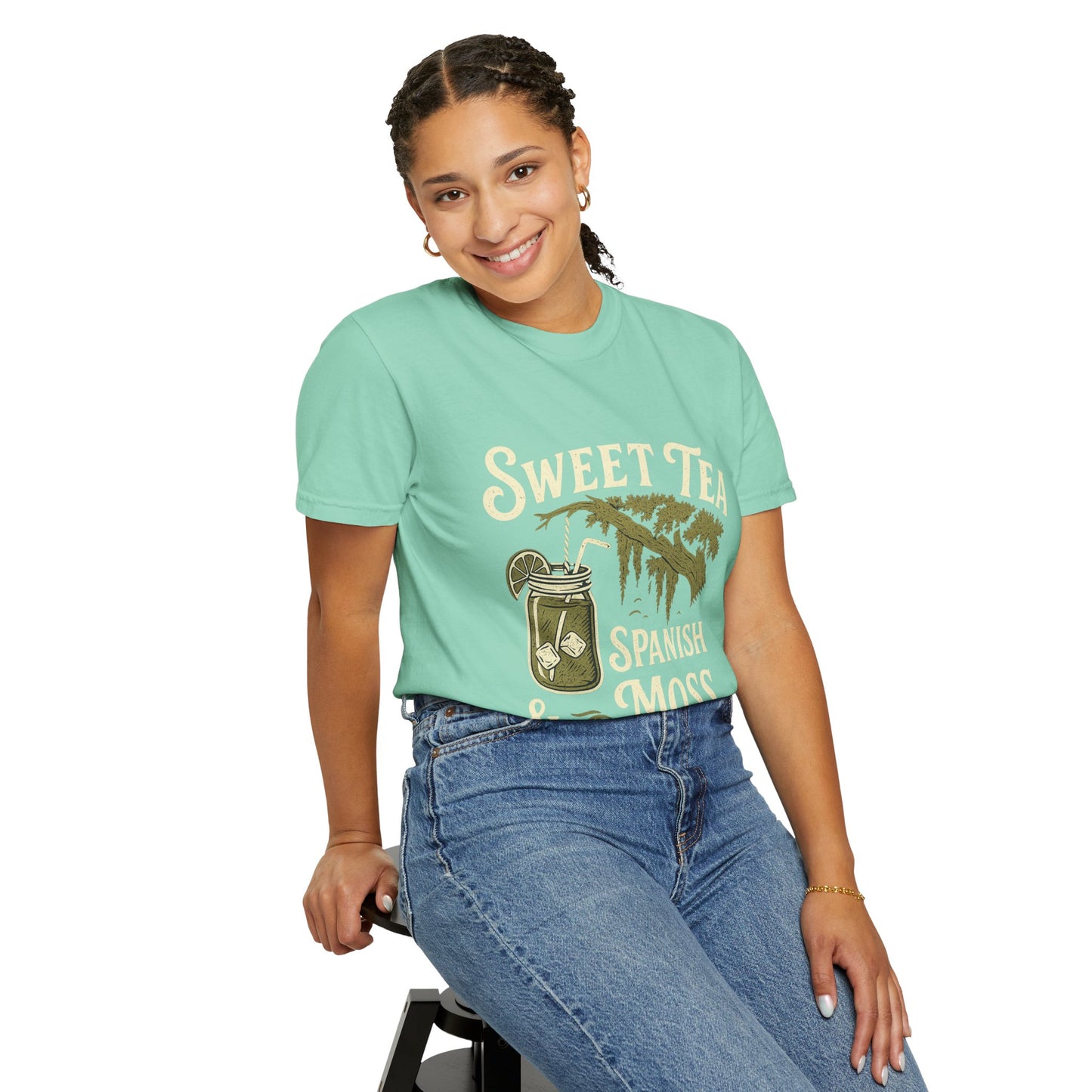 Sweet Tea & Spanish Moss T-Shirt, Vintage Style Tee, Southern Comfort Apparel, Gift for Tea Lovers, Relaxed Fit T-Shirt