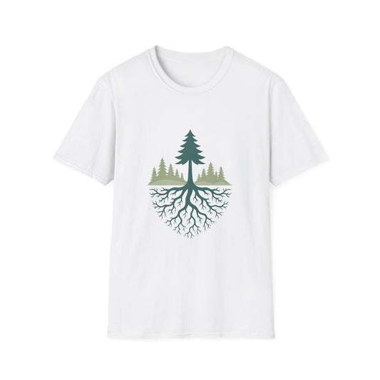 Fractal Forest T-Shirt – Nature Graphic Tee, Outdoor Shirt