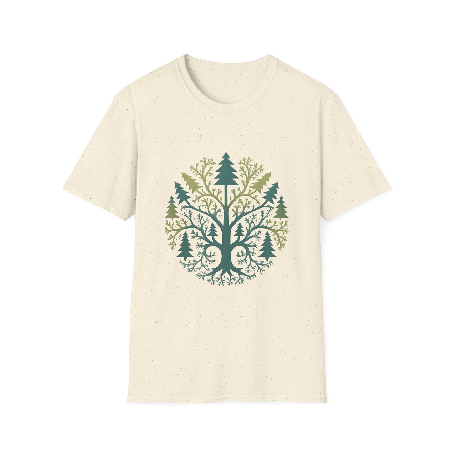 Fractal Forest T-Shirt – Nature Graphic Tee, Outdoor Shirt