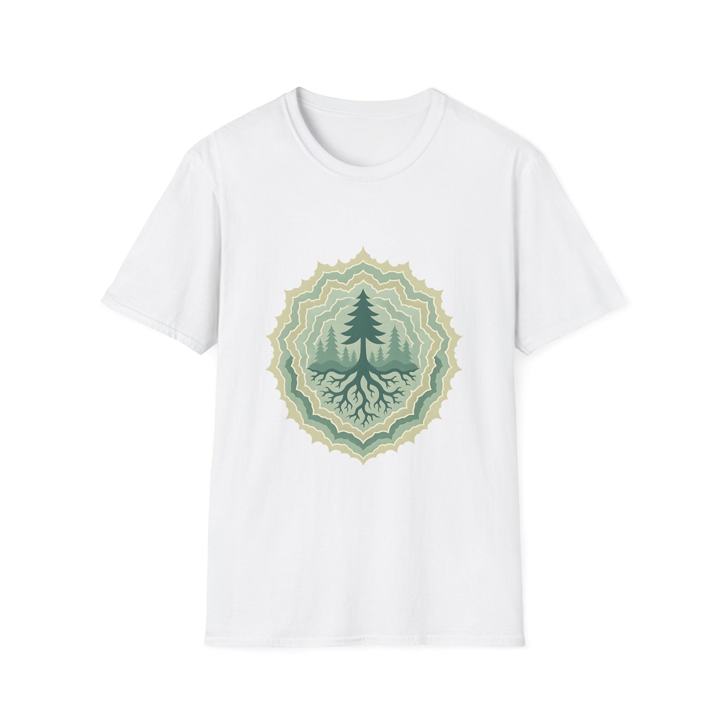 Fractal Forest T-Shirt – Nature Graphic Tee, Outdoor Shirt