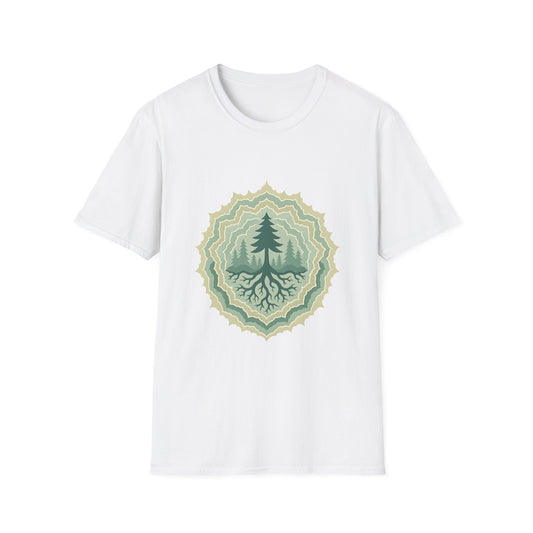 Fractal Forest T-Shirt – Nature Graphic Tee, Outdoor Shirt