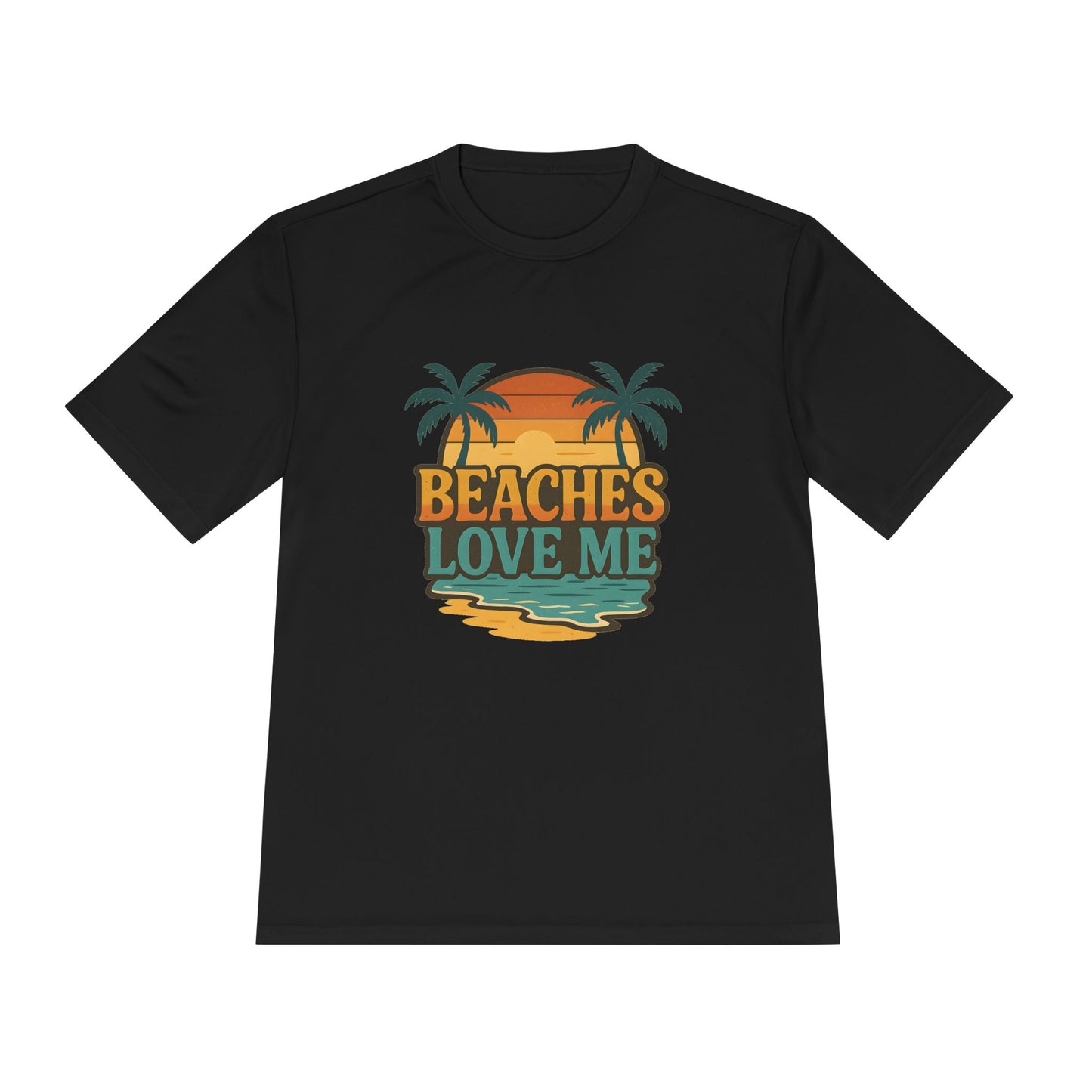 Beach Vibes Unisex Moisture Wicking Tee, Summer T-Shirt, Vacation Wear, Funny Beach Shirt, Gift for Beach Lovers, Outdoor Activities