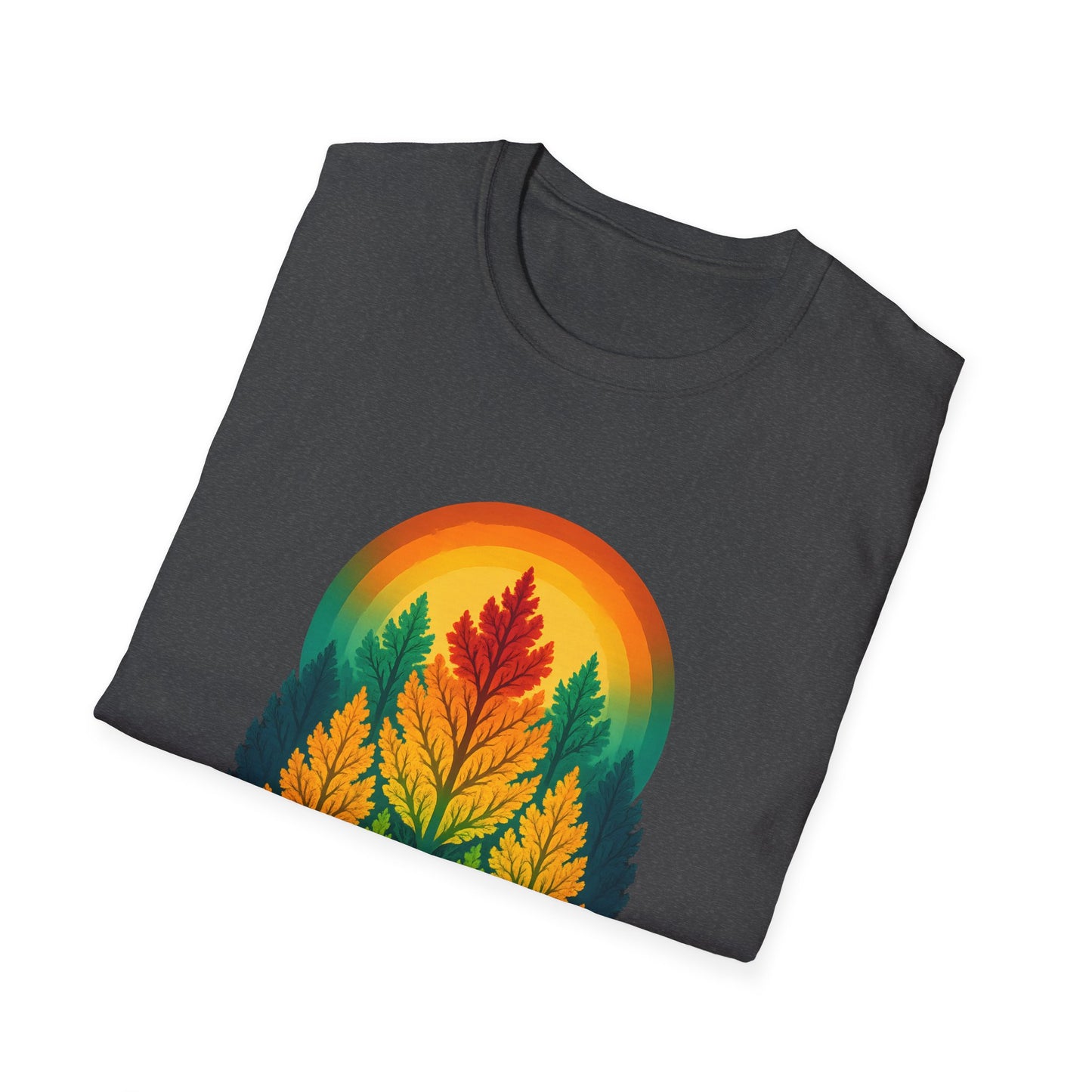 Fractal Forest T-Shirt – Nature Graphic Tee, Outdoor Shirt