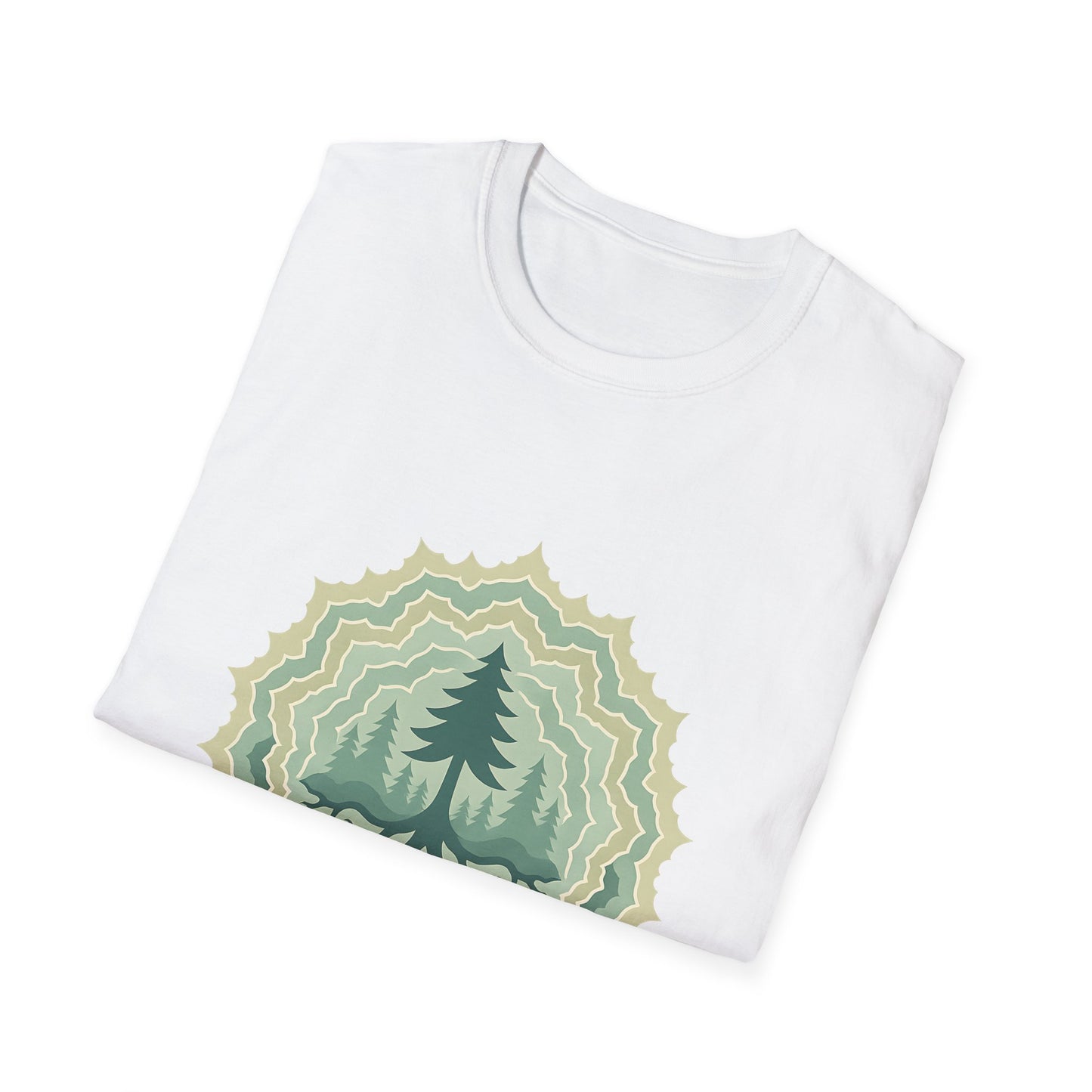 Fractal Forest T-Shirt – Nature Graphic Tee, Outdoor Shirt