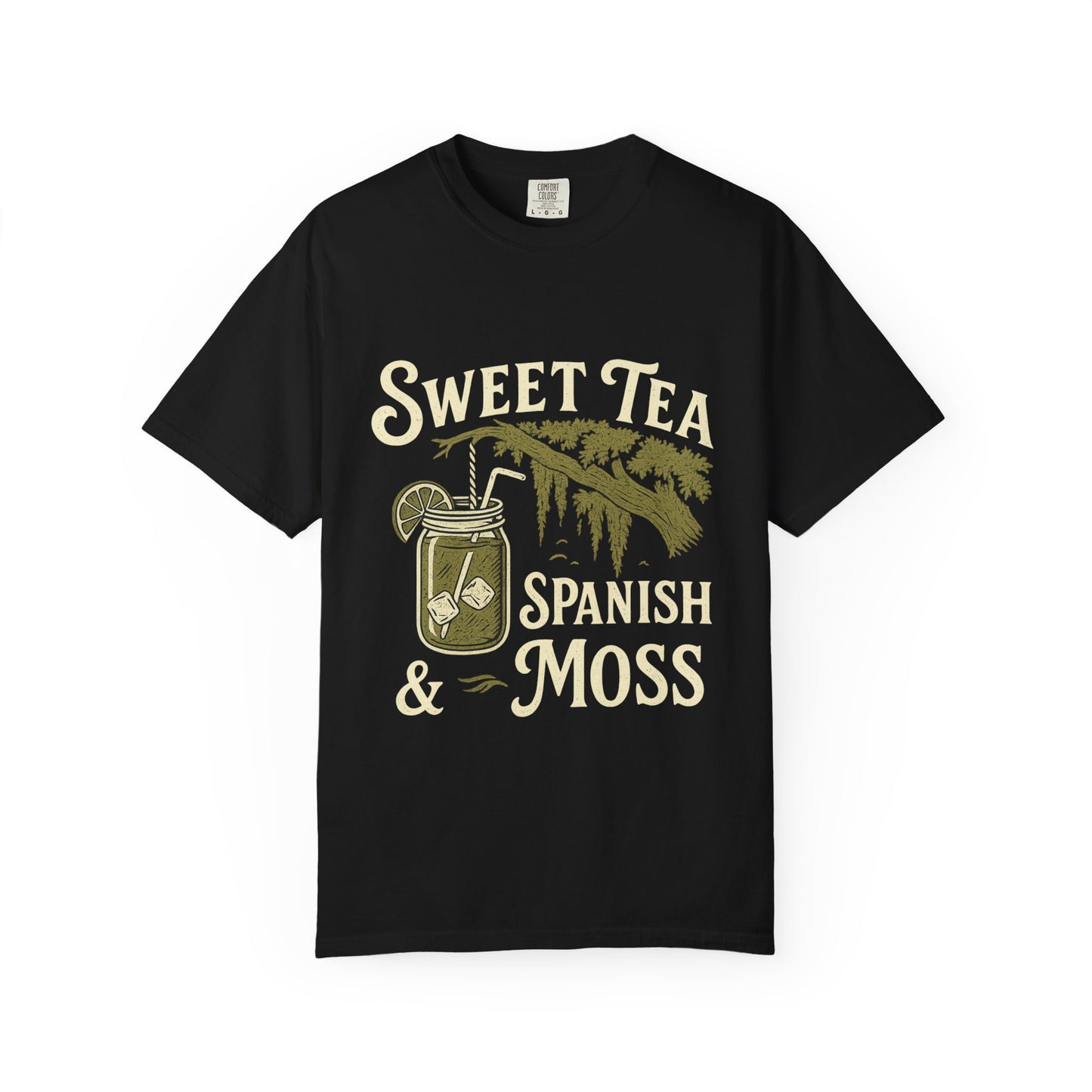 Sweet Tea & Spanish Moss T-Shirt, Vintage Style Tee, Southern Comfort Apparel, Gift for Tea Lovers, Relaxed Fit T-Shirt