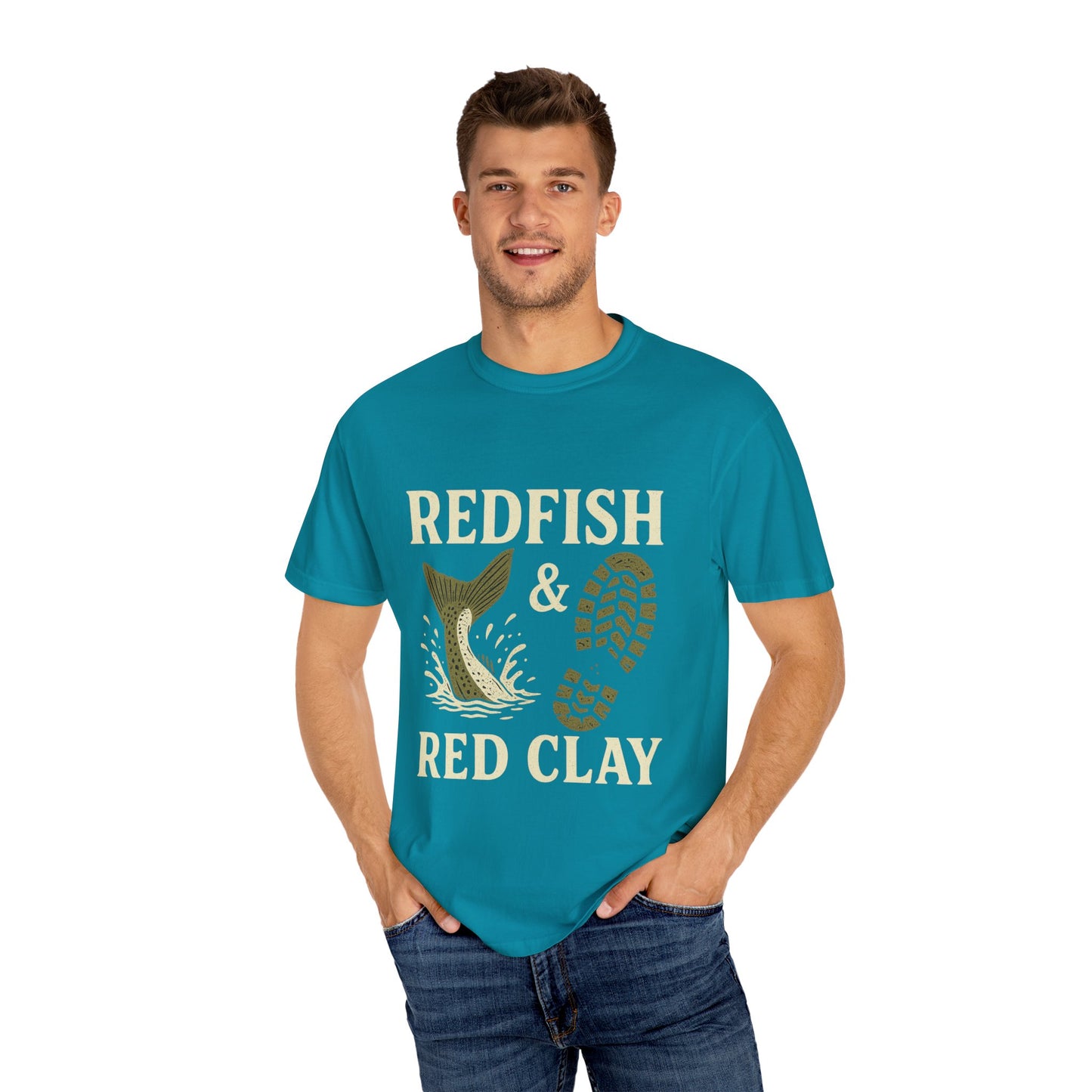 Southern Style Red Fish Garment-Dyed T-shirt
