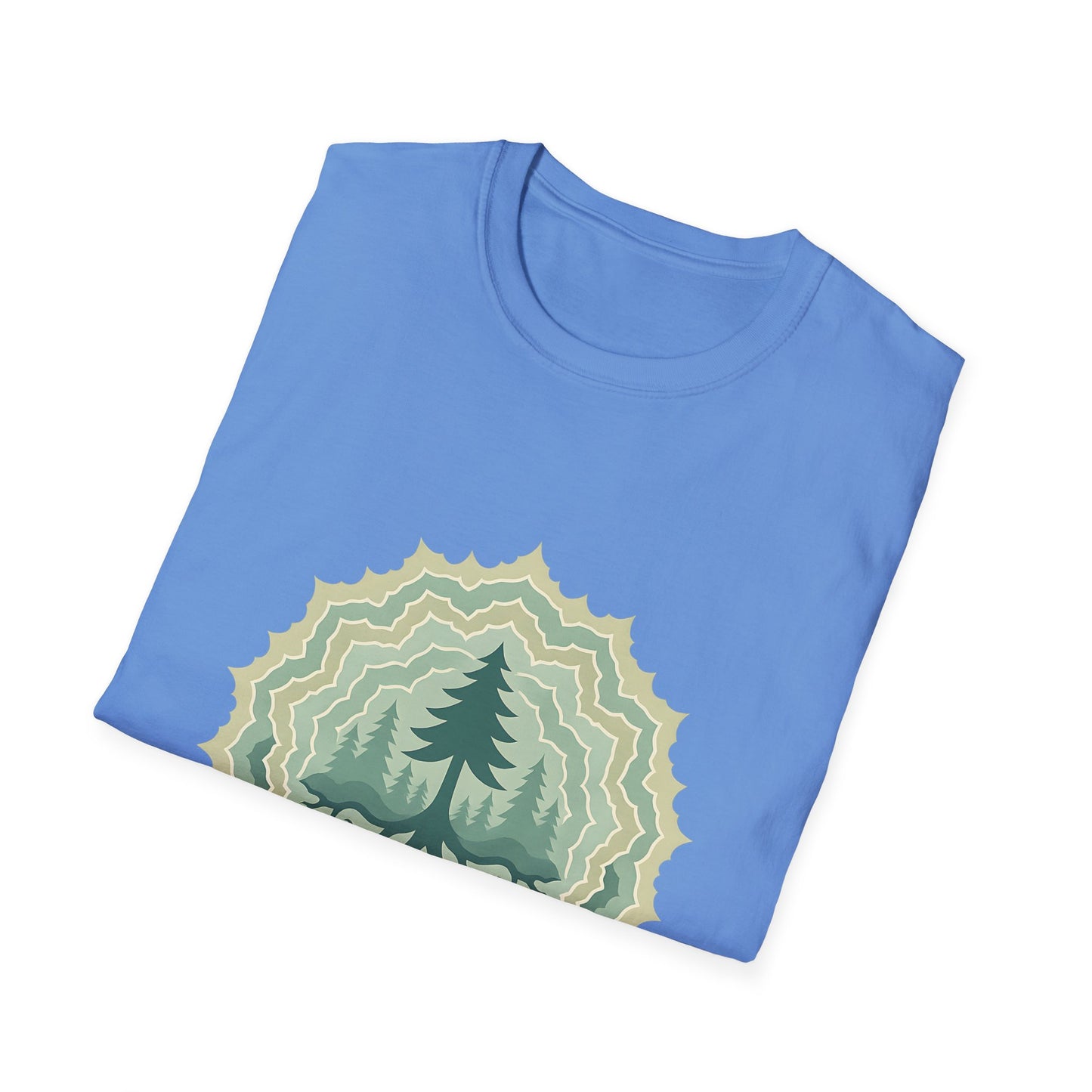 Fractal Forest T-Shirt – Nature Graphic Tee, Outdoor Shirt