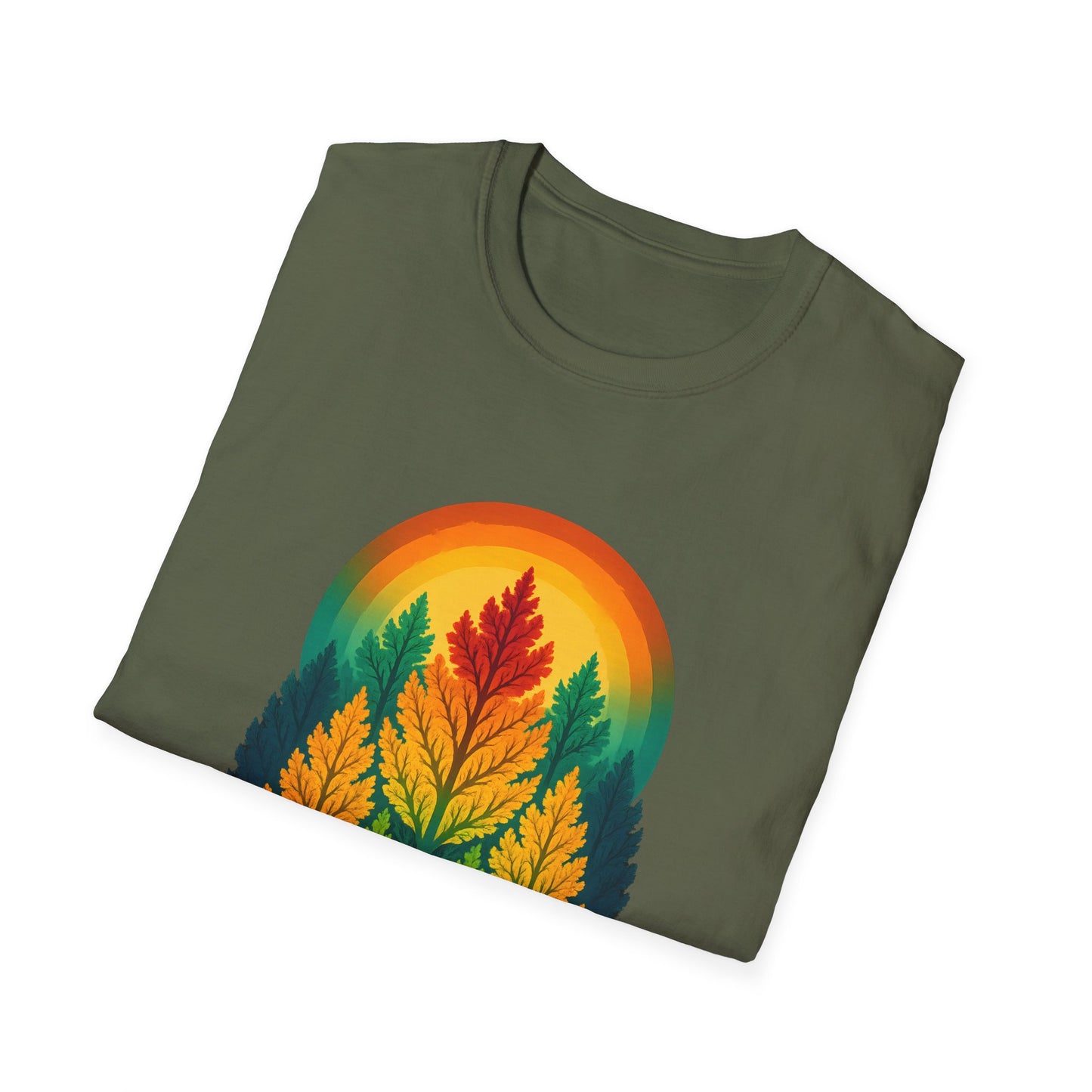 Fractal Forest T-Shirt – Nature Graphic Tee, Outdoor Shirt