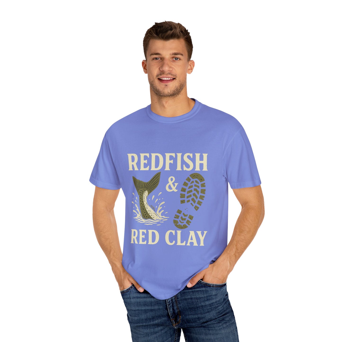 Southern Style Red Fish Garment-Dyed T-shirt