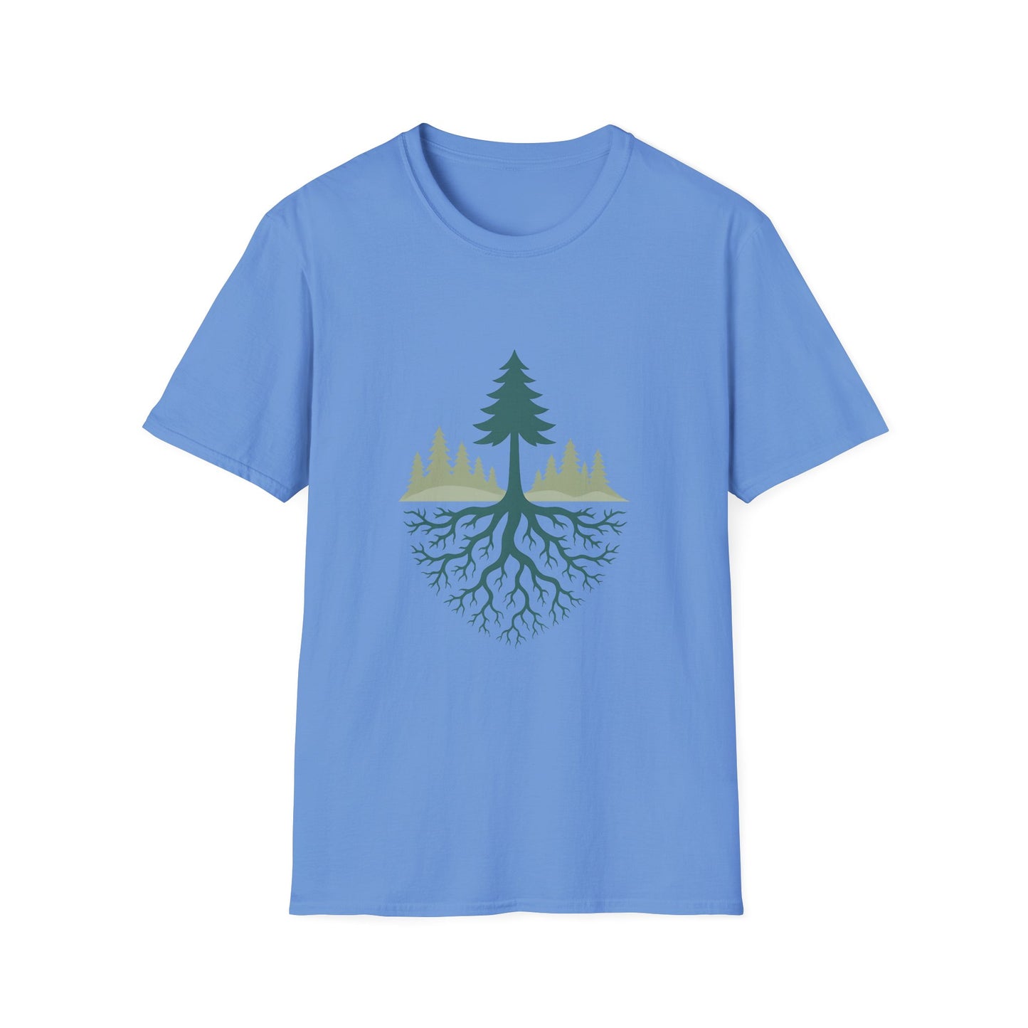 Fractal Forest T-Shirt – Nature Graphic Tee, Outdoor Shirt